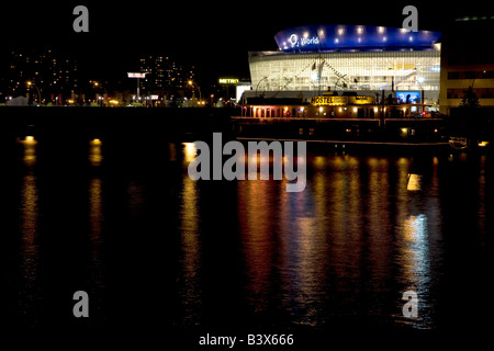 the O2 arena in Berlin Germany which sits alongside the river Spree Stock Photo