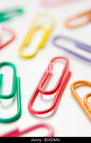 colorful paperclips shot close up filling the frame Stock Photo - Alamy