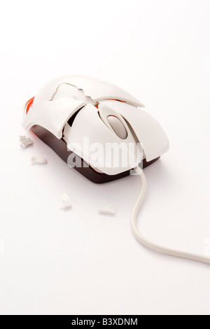 A Broken Computer Mouse Stock Photo
