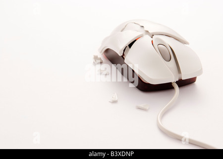 A Broken Computer Mouse Stock Photo