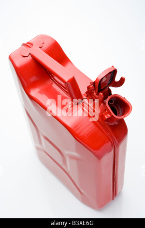 Red Petrol Can Stock Photo