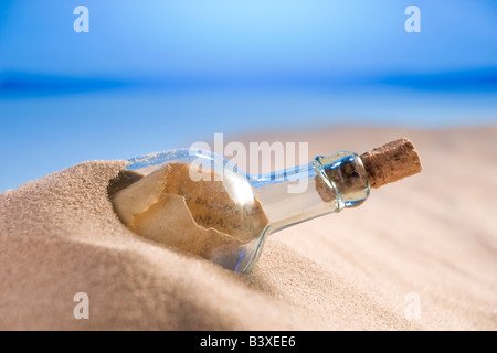 Message In A Bottle Stock Photo