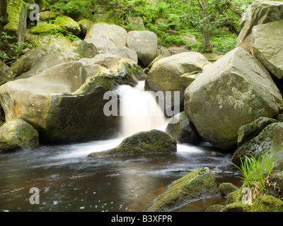 Burbage Brook at Padley Gorge in the Peak District National Park, Derbyshire England UK Stock Photo