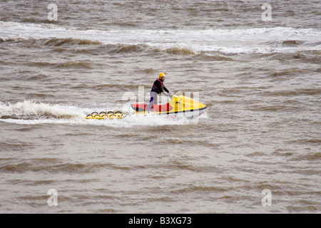 Merseyside Fire and Rescue Service jet ski at the Tall Ships race in Liverpool July 2008 on the Mersey Stock Photo