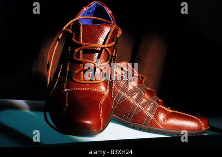 Men s brown leather shoes, classic,elegant, classic, clean, cleaning, care, leather, fashion, men, menswear, dress code, buying, sell, buy, collection Stock Photo