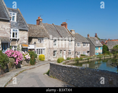 Swanage Dorset England  UK Mill Pond Cottages Stock Photo