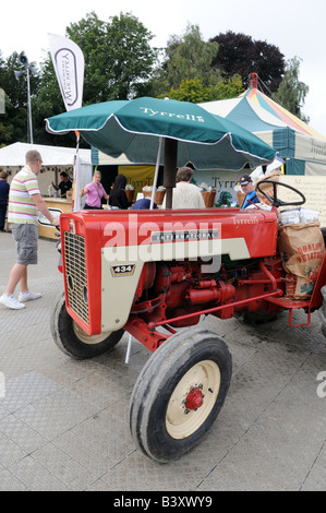 International tractor on display in the grounds of Ludlow Castle at Ludlow Food Festival, Shropshire Stock Photo