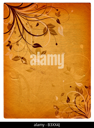 Grunge background with decorative floral design woman Stock Photo - Alamy