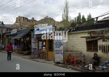 Street in Leh, Ladakh Stock Photo