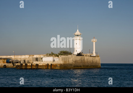 beacon in sea Stock Photo