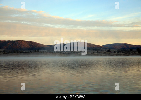Jindabyne NSW Au sun rising Stock Photo