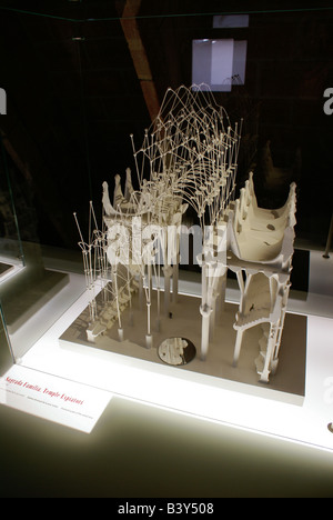 scale model from Sagrada Familia church, showing the structural elements supporting it Stock Photo