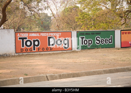 Top dog billboard Lusaka Zambia Africa Stock Photo