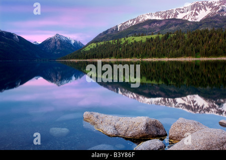 Wallowa Lake sunrise Oregon Stock Photo