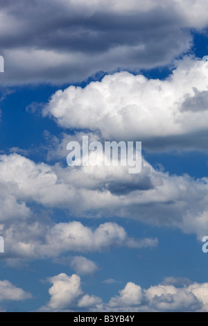 Cumulus clouds over Wilsonville Oregon Stock Photo