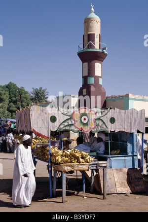 Sudan, Shendi. A colourful fruit stall in the important market town of Shendi on the River Nile, northeast of Khartoum. Stock Photo