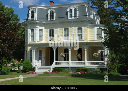 U.S.A., New York, Saratoga Springs, Victorian home, North Broadway Stock Photo
