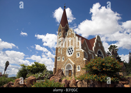Namibia, Windhoek, Christuskirche. The German colonial church of Christus Kirche is probably Windhoek's most famous building. It was built between 1907 and 1910. Stock Photo