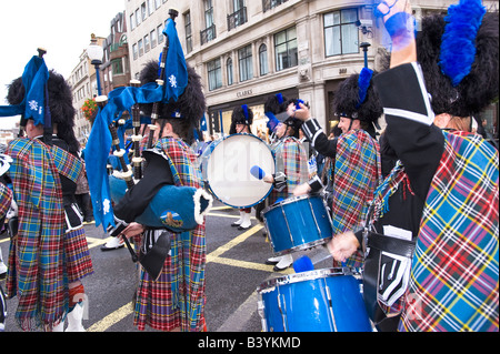 Scottish band performing during Regent Street Festival London W1 United Kingdom Stock Photo