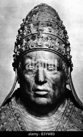 Alexander VI (Rodrigo de Borja) 1.1.1431 - 18.8.1503, Pope 11.8.1492 - 1503, portrait, marble bust after Pietro Torrigiani, , Stock Photo