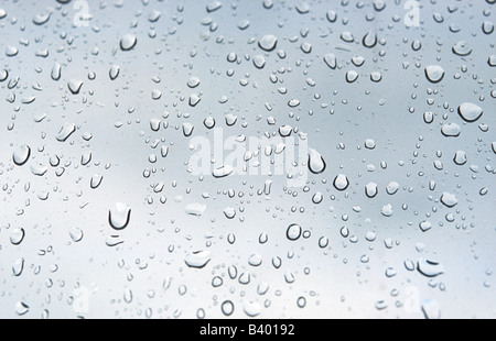 rain drops on plastic marquee sheeting Stock Photo