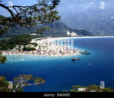 geography / travel, Turkey, beaches, Fethiye, lagoon Oelu Deniz, tourism, holiday, holidays, vacation, travel, holiday, holidays Stock Photo