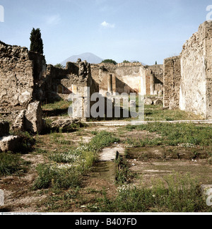 geography / travel, Italy, Pompei / Pompeii, house excavation, Vesuvius, ruin, pompeij, UNESCO, World Heritage Site, Stock Photo