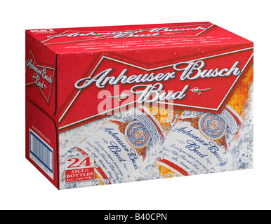 BUDWEISER BEER CARTON Stock Photo