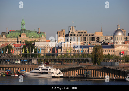 Canada Quebec Montreal Old Montreal harbour Stock Photo