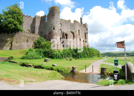 12th century Laugharne Castle, Laugharne, Carmarthenshire, Wales (Cymru), United Kingdom Stock Photo