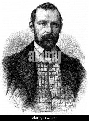 Charles XV, 3.5.1826 - 18.9.1872  King of Sweden and Norway 8.7.1859 - 18.9.1872, portrait, engraving by Adolf Neumann (1825 - 1884), Bernadotte, Carl IV of Norway, fashion, chequered waistcoat, , Stock Photo