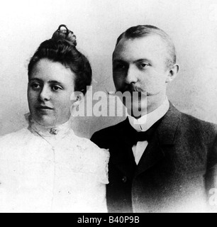 Adenauer, Konrad, 5.1.1876 - 19.4.1967, German politician (CDU) and statesman, Chancellor 1949 - 1963, portrait, with his first wife Emma Weyer, early 20th century, Stock Photo