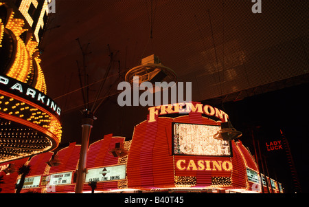 Fremont Street in Las Vegas Nevada USA Stock Photo