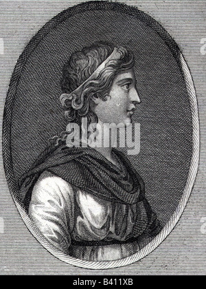 Cleopatra VII Philopator 'the Great', 69 - 12.8.30 BC, Queen of Egypt 51 - 30 BC, portrait, copper engraving, 18th century, , Artist's Copyright has not to be cleared Stock Photo