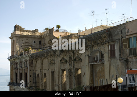 Naples, Italy, panorama, bay. Palazzo Donn'Anna Stock Photo - Alamy