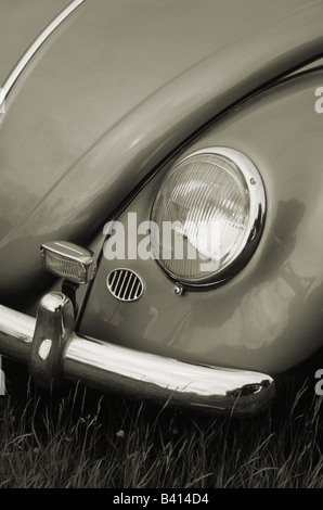 Volkswagen Beetle 1200 of 1955. car auto classic head light Stock Photo