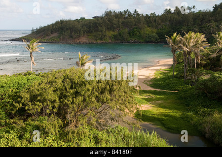 Papaa Bay Kauai Hawaii Stock Photo