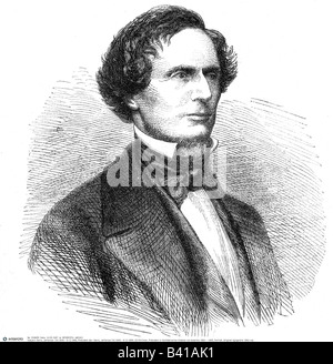 Davis, Jefferson, 3.6.1808 - 9.12.1889, American politician, President of the Confederate States of America, 18.2.1861 - 10.5.1865, portrait, wood engraving, 1862, , Stock Photo