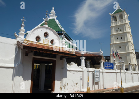 The Sumatran styled Masjid Kampung Kling completed in 1748, Chinatown, Malacca, Malaysia Stock Photo