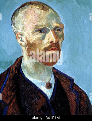 Gogh, Vincent van, 30.3.1853 - 29.7.1890, Dutch artist (painter), painting, 'Self portrait (Dedicated to Paul Gauguin)', 1888, oil on canvas, Harvard University, Cambridge (Mass.), Fogg Art Museum, Artist's Copyright has not to be cleared Stock Photo