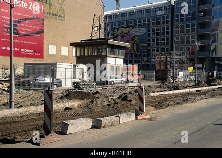 geography / travel, Germany, Berlin, wall, checkpoint Charlie, being turned into a monument, April 1998 Charly Stock Photo