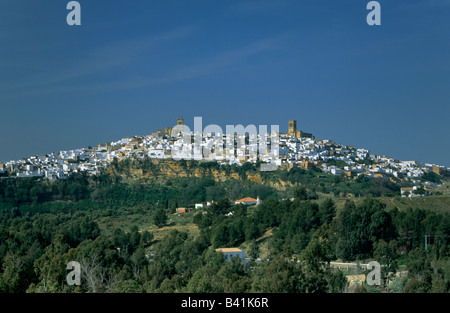 Arcos de la Frontera hill town on Ruta de los Pueblos Blancos Andalusia Spain Stock Photo