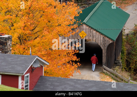 Village Bridge in Waterville VT Stock Photo