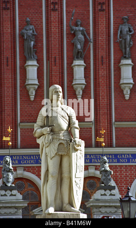 Statue Of Knight Roland In Front Of The House Of The Blackheads 