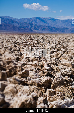 Detail of dry lake bed of the Devil's Racetrack playa, Death Valley ...
