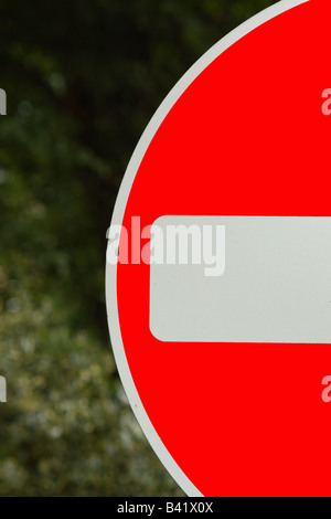 No Entry road traffic sign Stock Photo