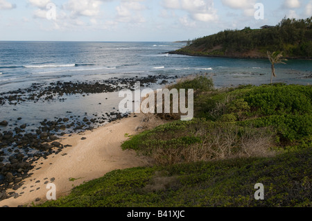 Papaa Bay Kauai Hawaii Stock Photo