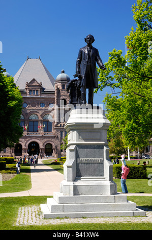 Statue of Sir John MacDonald in Queen's Park, Toronto Stock Photo