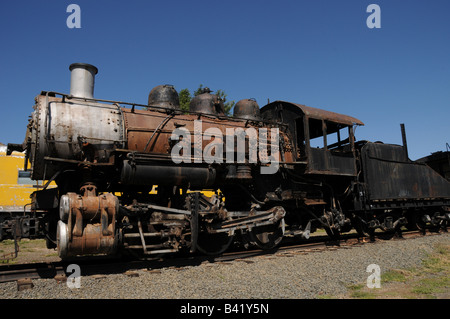 Locomotive awaiting restoration at the colorado Railroad Museum, Golden, Colorado. Stock Photo