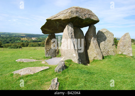 Pentre Ifan Burial Chamber, Nevern, Pembrokeshire Coast National Park, Pembrokeshire, Wales, United Kingdom Stock Photo